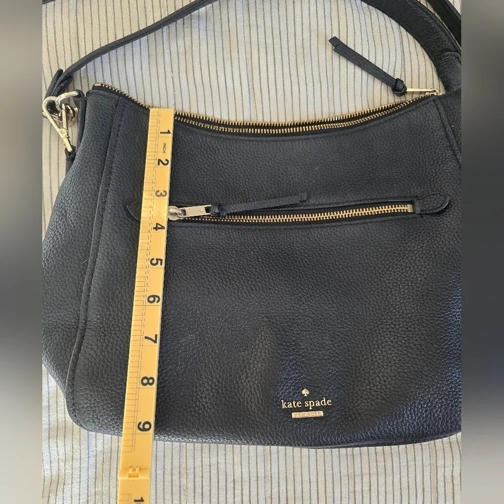 Kate Spade Jackson Street Quincy Hobo Bag Purse Pebbled Black Convertible